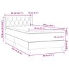 vidaXL Boxspringbett mit Matratze Schwarz 80x220 cm Samt