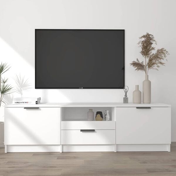 vidaXL TV-Schrank Wei&szlig; 140 x 35 x 40 cm Holzwerkstoff