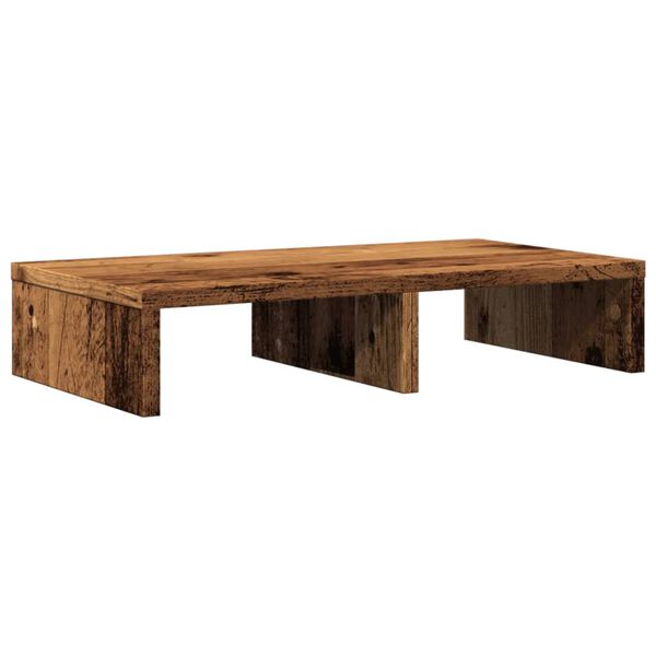 vidaXL Monitorst&auml;nder Altholz-Optik 50x27x10 cm Holzwerkstoff