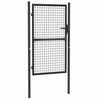 vidaXL Maschen-Gartentor verzinkter Stahl 100 x 150 cm Grau