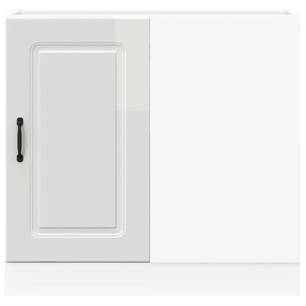 vidaXL K&uuml;chenunterschrank &bdquo;Kalmar&ldquo; Hochglanz-Wei&szlig; Holzwerkstoff