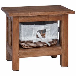 vidaXL Beistelltisch Braun 38 x 28 x 35 cm Massivholz Mahagoni