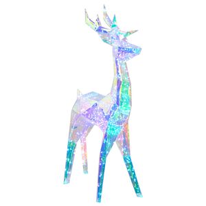 vidaXL Prismatisch irisierendes LED-Rentier Mehrfarbig 48 x 19 x 86 cm