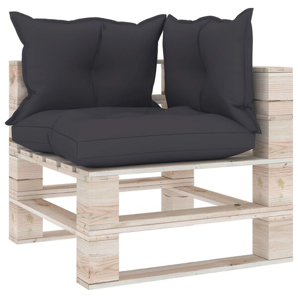vidaXL 8-tlg. Garten-Lounge-Set aus Paletten mit Kissen Kiefernholz