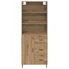 vidaXL Highboard mit Schubladen Artisan-Eiche 69,5 x 34 x 180 cm