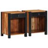 vidaXL Nachttisch 2 stk. Braun 40 x 35 x 50 cm Massivholz Akazie