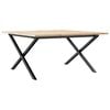 vidaXL Couchtisch X-Gestell 90x90x45cm Massivholz Kiefer und Stahl