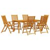 vidaXL Garten Essgruppe 7 stk. Braun Massivholz Akazie