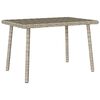 vidaXL Garten-Couchtisch Rechteckig Hellgrau 60x40x37 cm Poly Rattan