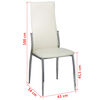 vidaXL Esszimmerstühle 4 Stk. Weiß Kunstleder