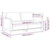 vidaXL 2-Sitzer-Sofa Grau 140 cm Kunstleder