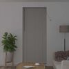 vidaXL Fensterjalousie mit Vorhängen Silber Aluminium