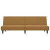 vidaXL Schlafsofa 2-Sitzer Braun Samt