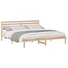 vidaXL Bettrahmen mit Kopfteil Braun 200 x 200 cm Massives Kiefernholz