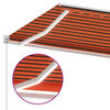 vidaXL Markise Manuell Einziehbar mit LED 600x300 cm Orange Braun