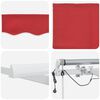 vidaXL Einziehbare Markise Rot 450 x 300 cm Polyester und Metall