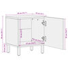 vidaXL Nachttisch Schwarz 40x33x46 cm Massivholz Mango