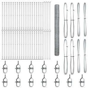 vidaXL Zaunpfosten Silber