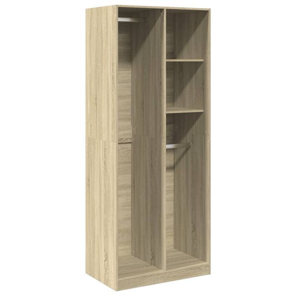 vidaXL Kleiderschrank Sonoma-Eiche 80x50x200 cm Holzwerkstoff