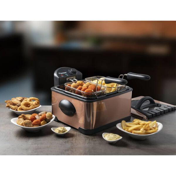 Bestron Fritteuse DF402CO 4,5 L Kupfern