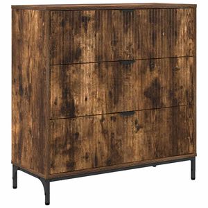 vidaXL Sideboard Ger&auml;ucherte Eiche 79,5 x 33 x 82 cm Holzwerkstoff