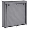 vidaXL Schuhschrank mit Abdeckung Grau 115 x 28 x 110 cm Stoff