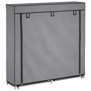 vidaXL Schuhschrank mit Abdeckung Grau 115 x 28 x 110 cm Stoff