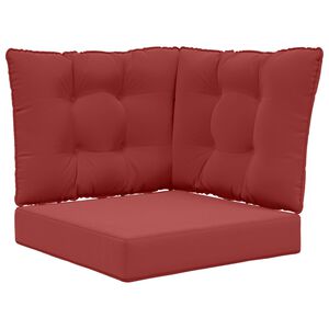 vidaXL Sofakissen f&uuml;r drau&szlig;en Polyester Weinrot 50,5 x 50,5 cm