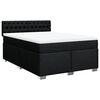vidaXL Boxspringbett mit Matratze Schwarz 160x200 cm Stoff