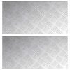 vidaXL Treppe Tritt 2 stk. 60 x 30 cm Silber Aluminium Rechtwinklig