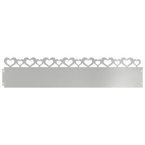 vidaXL Rasenkanten 10 pcs Silber 103 x 0,05 x 22 cm Verzinkter Stahl