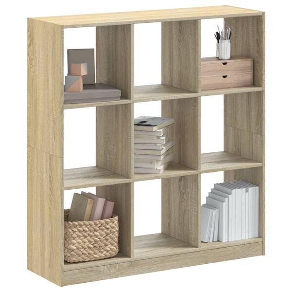 vidaXL Bücherregal Sonoma-Eiche 102x32x108 cm Holzwerkstoff