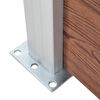 vidaXL WPC Zaun-Set 1 Quadrat + 1 Schräge 273x186 cm Braun