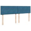 vidaXL Boxspringbett mit Matratze Blau 180x200 cm Samt