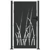 vidaXL Gartentor Schwarz 110 x 205 cm Pulverbeschichteter Stahl