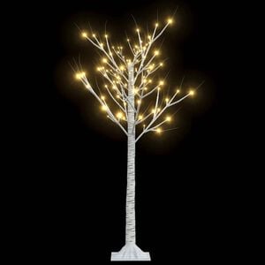 vidaXL Weihnachtsbaum 128 LEDs 1,2 m Warmwei&szlig; Indoor Outdoor