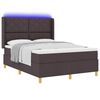 vidaXL Boxspringbett mit Matratze Braun 160 x 200 cm Stoff