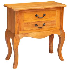 vidaXL Beistelltisch Natur 60,5 x 30 x 61 cm Massives Mahagoni Holz