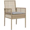 vidaXL Garten Essgruppe 5 pcs Beige Poly-Rattan