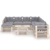 vidaXL 9-tlg. Garten-Lounge-Set aus Paletten mit Kissen Kiefernholz