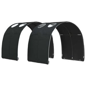 vidaXL Bettunnel 2 pcs Schwarz 211 x 67,5 x 2 cm Polyester