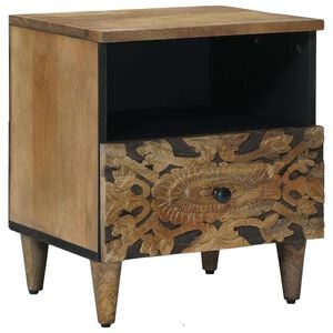 vidaXL Bettkasten Braun 40 x 33 x 46 cm Massivholz Mango