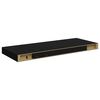 vidaXL Schweberegale 2 Stk. Schwarz 60x23,5x3,8cm MDF