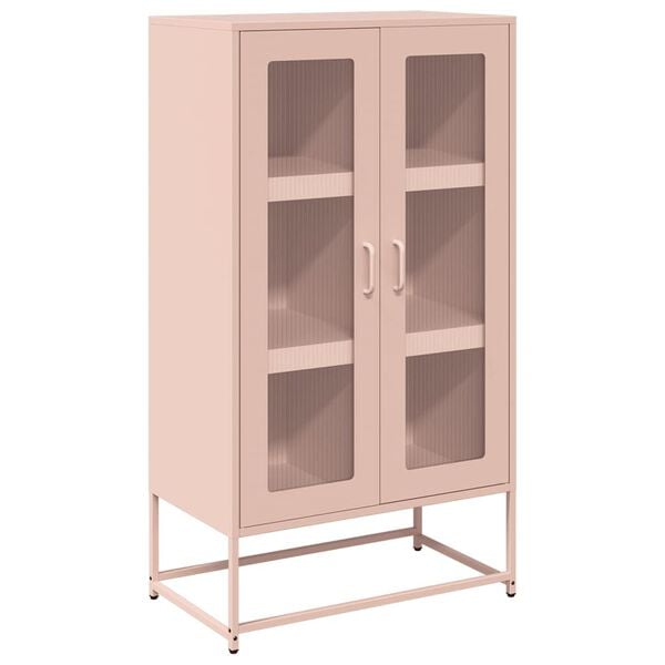 vidaXL Highboard Rosa 68x39x123 cm Stahl
