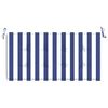 vidaXL Gartenbank-Auflage Blau&Weiß Gestreift 120x50x4 Oxford-Gewebe