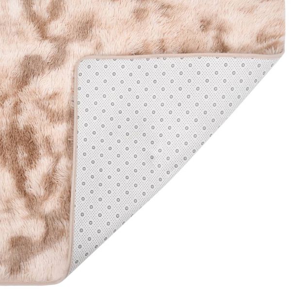 vidaXL Shaggy-Teppich Creme 170x120 cm