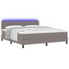 vidaXL Boxspringbett mit Matratze mit LED Taupe 180 x 200 cm Stoff