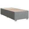 vidaXL Boxspringbett mit Matratze Hellgrau 90x190 cm Stoff