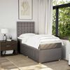 vidaXL Boxspringbett mit Matratze Taupe 100x200 cm Stoff