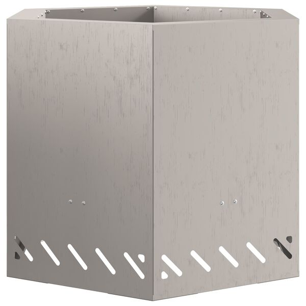 vidaXL Rauchfreier Feuerkorb Braun 58 x 58 x 51 cm Stahl